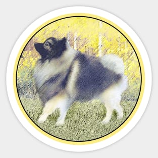 Keeshond in Aspen Sticker